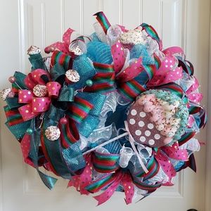 Wreath Christmas Holiday Candy Theme